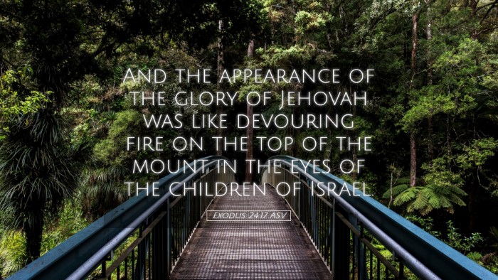 Picture 05 - Exodus 24:17 ASV Desktop Wallpaper - And the appearance of the glory of Jehovah was - Desktop Bible Verse Wallpaper