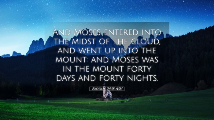 Picture 05 - Exodus 24:18 ASV Desktop Wallpaper - And Moses entered into the midst of the cloud, - Desktop Bible Verse Wallpaper