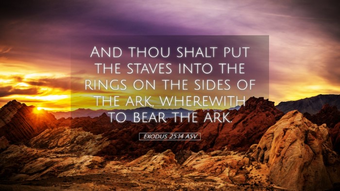 Picture 05 - Exodus 25:14 ASV Desktop Wallpaper - And thou shalt put the staves into the rings on - Desktop Bible Verse Wallpaper