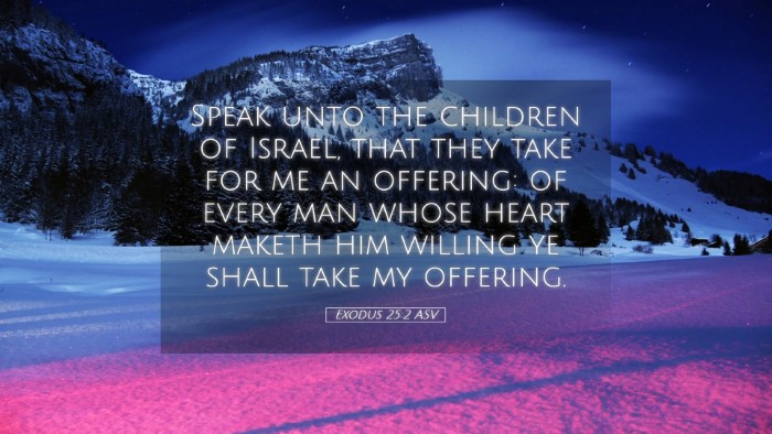 Picture 05 - Exodus 25:2 ASV Desktop Wallpaper - Speak unto the children of Israel, that they take - Desktop Bible Verse Wallpaper