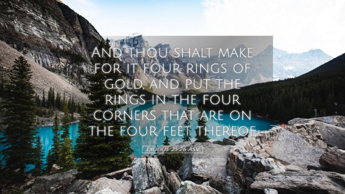 Picture 05 - Exodus 25:26 ASV Desktop Wallpaper - And thou shalt make for it four rings of gold, - Desktop Bible Verse Wallpaper