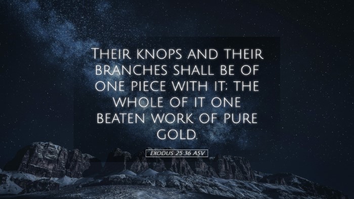 Picture 05 - Exodus 25:36 ASV Desktop Wallpaper - Their knops and their branches shall be of one - Desktop Bible Verse Wallpaper