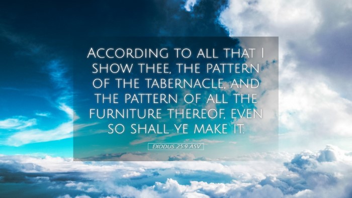 Picture 05 - Exodus 25:9 ASV Desktop Wallpaper - According to all that I show thee, the pattern of - Desktop Bible Verse Wallpaper