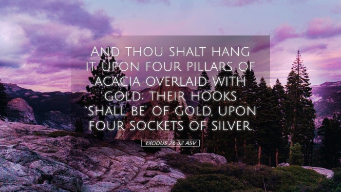 Picture 05 - Exodus 26:32 ASV Desktop Wallpaper - And thou shalt hang it upon four pillars of - Desktop Bible Verse Wallpaper
