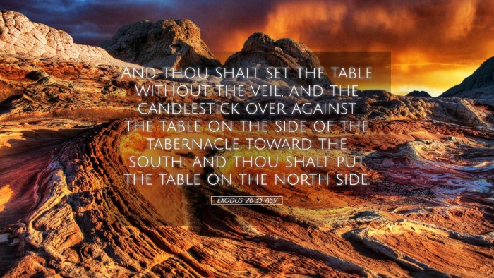 Picture 05 - Exodus 26:35 ASV Desktop Wallpaper - And thou shalt set the table without the veil, - Desktop Bible Verse Wallpaper