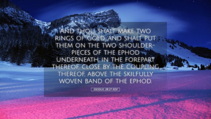 Picture 05 - Exodus 28:27 ASV Desktop Wallpaper - And thou shalt make two rings of gold, and shalt - Desktop Bible Verse Wallpaper