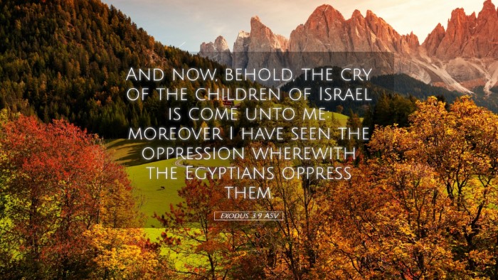 Picture 05 - Exodus 3:9 ASV Desktop Wallpaper - And now, behold, the cry of the children of - Desktop Bible Verse Wallpaper