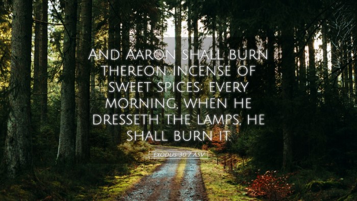 Picture 05 - Exodus 30:7 ASV Desktop Wallpaper - And Aaron shall burn thereon incense of sweet - Desktop Bible Verse Wallpaper