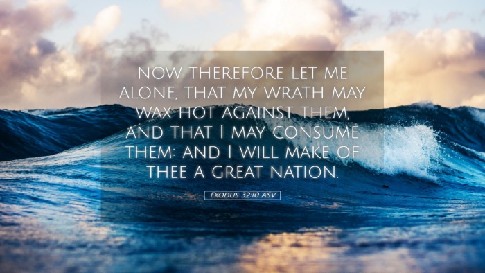 Picture 05 - Exodus 32:10 ASV Desktop Wallpaper - now therefore let me alone, that my wrath may wax - Desktop Bible Verse Wallpaper