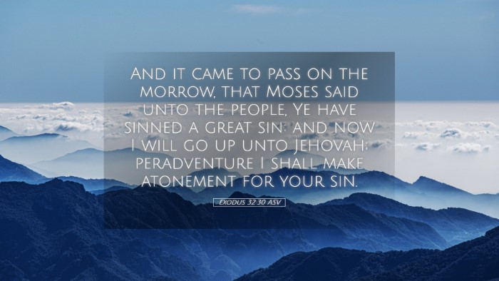 Picture 05 - Exodus 32:30 ASV Desktop Wallpaper - And it came to pass on the morrow, that Moses - Desktop Bible Verse Wallpaper
