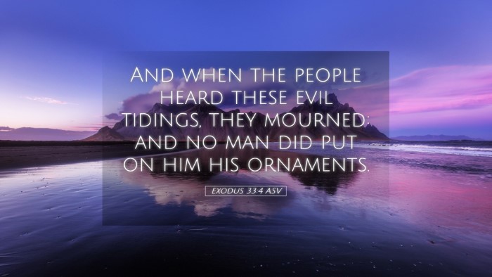 Picture 05 - Exodus 33:4 ASV Desktop Wallpaper - And when the people heard these evil tidings, - Desktop Bible Verse Wallpaper