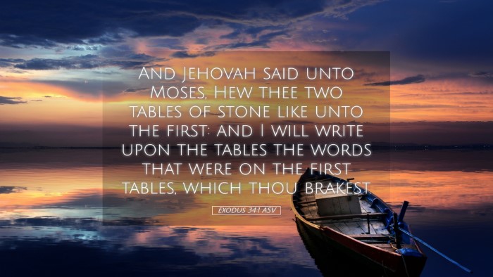 Picture 05 - Exodus 34:1 ASV Desktop Wallpaper - And Jehovah said unto Moses, Hew thee two tables - Desktop Bible Verse Wallpaper