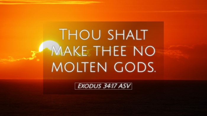 Picture 05 - Exodus 34:17 ASV Desktop Wallpaper - Thou shalt make thee no molten - Desktop Bible Verse Wallpaper