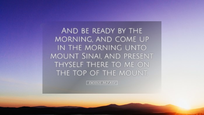 Picture 05 - Exodus 34:2 ASV Desktop Wallpaper - And be ready by the morning, and come up in the - Desktop Bible Verse Wallpaper