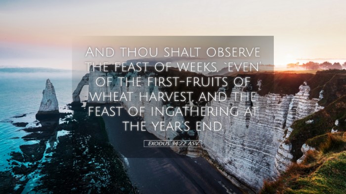Picture 05 - Exodus 34:22 ASV Desktop Wallpaper - And thou shalt observe the feast of weeks, `even' - Desktop Bible Verse Wallpaper