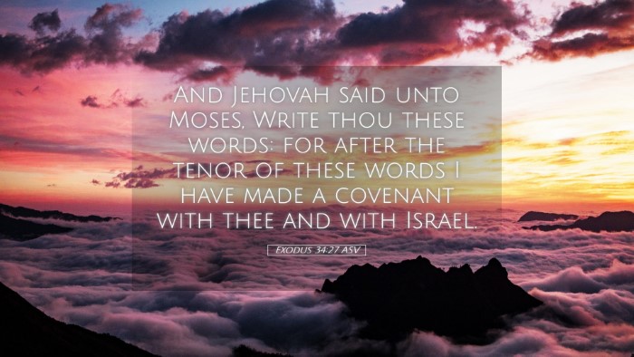 Picture 05 - Exodus 34:27 ASV Desktop Wallpaper - And Jehovah said unto Moses, Write thou these - Desktop Bible Verse Wallpaper
