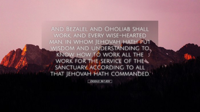 Picture 05 - Exodus 36:1 ASV Desktop Wallpaper - And Bezalel and Oholiab shall work, and every - Desktop Bible Verse Wallpaper