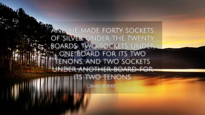 Picture 05 - Exodus 36:24 ASV Desktop Wallpaper - And he made forty sockets of silver under the - Desktop Bible Verse Wallpaper