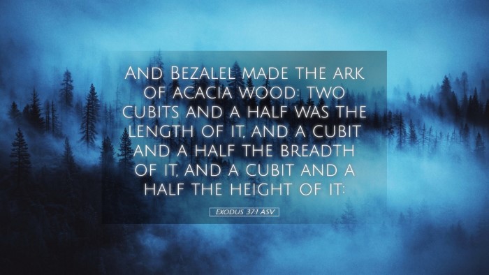 Picture 05 - Exodus 37:1 ASV Desktop Wallpaper - And Bezalel made the ark of acacia wood: two - Desktop Bible Verse Wallpaper