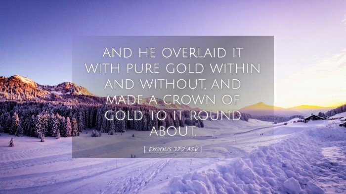 Picture 05 - Exodus 37:2 ASV Desktop Wallpaper - and he overlaid it with pure gold within and - Desktop Bible Verse Wallpaper