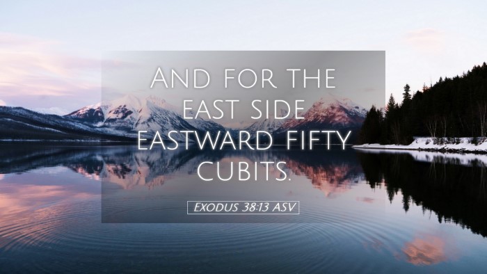 Picture 05 - Exodus 38:13 ASV Desktop Wallpaper - And for the east side eastward fifty - Desktop Bible Verse Wallpaper