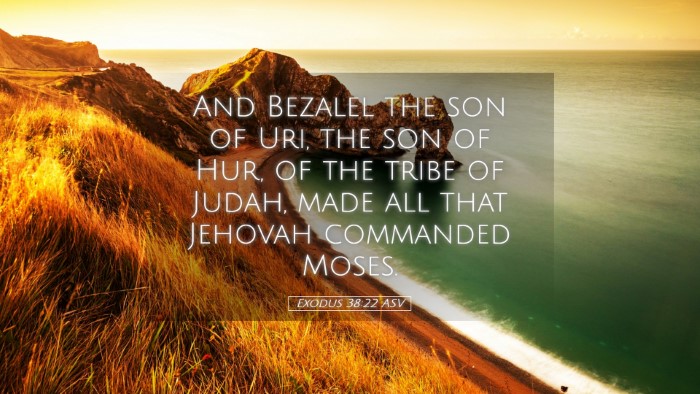Picture 05 - Exodus 38:22 ASV Desktop Wallpaper - And Bezalel the son of Uri, the son of Hur, of - Desktop Bible Verse Wallpaper