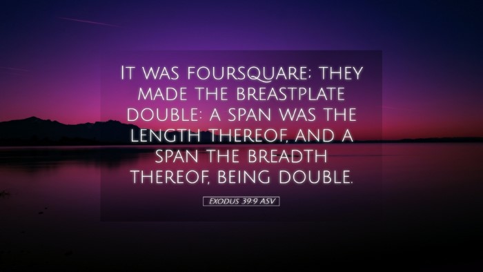 Picture 05 - Exodus 39:9 ASV Desktop Wallpaper - It was foursquare; they made the breastplate - Desktop Bible Verse Wallpaper