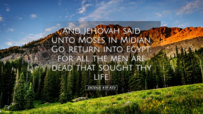 Picture 05 - Exodus 4:19 ASV Desktop Wallpaper - And Jehovah said unto Moses in Midian, Go, return - Desktop Bible Verse Wallpaper