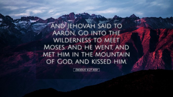 Picture 05 - Exodus 4:27 ASV Desktop Wallpaper - And Jehovah said to Aaron, Go into the wilderness - Desktop Bible Verse Wallpaper