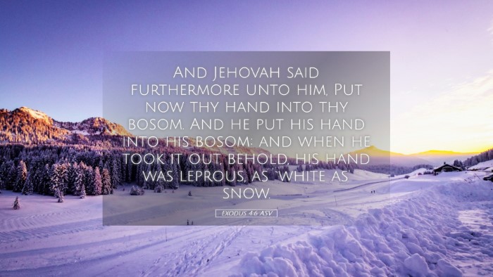 Picture 05 - Exodus 4:6 ASV Desktop Wallpaper - And Jehovah said furthermore unto him, Put now - Desktop Bible Verse Wallpaper