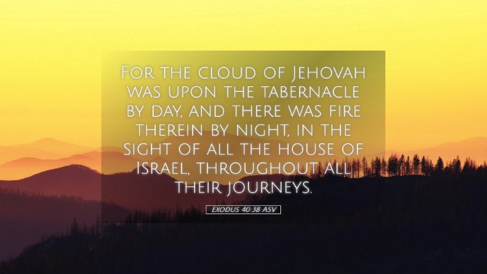 Picture 05 - Exodus 40:38 ASV Desktop Wallpaper - For the cloud of Jehovah was upon the tabernacle - Desktop Bible Verse Wallpaper