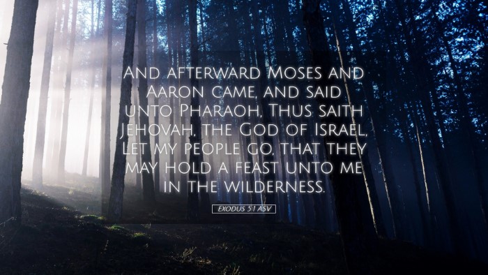Picture 05 - Exodus 5:1 ASV Desktop Wallpaper - And afterward Moses and Aaron came, and said unto - Desktop Bible Verse Wallpaper