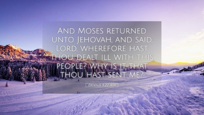 Picture 05 - Exodus 5:22 ASV Desktop Wallpaper - And Moses returned unto Jehovah, and said, Lord, - Desktop Bible Verse Wallpaper