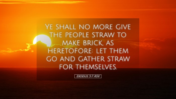 Picture 05 - Exodus 5:7 ASV Desktop Wallpaper - Ye shall no more give the people straw to make - Desktop Bible Verse Wallpaper
