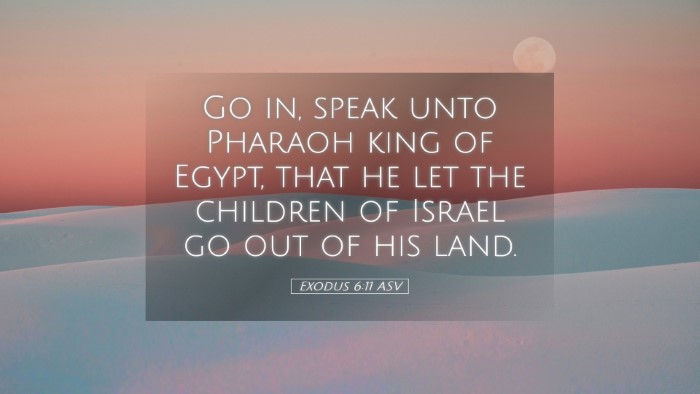 Picture 05 - Exodus 6:11 ASV Desktop Wallpaper - Go in, speak unto Pharaoh king of Egypt, that he - Desktop Bible Verse Wallpaper