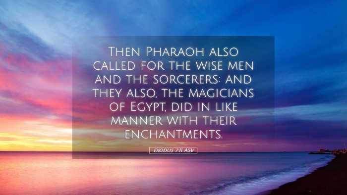 Picture 05 - Exodus 7:11 ASV Desktop Wallpaper - Then Pharaoh also called for the wise men and the - Desktop Bible Verse Wallpaper
