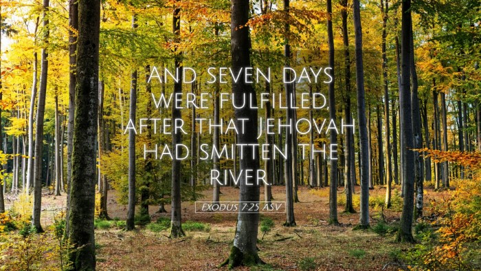 Picture 05 - Exodus 7:25 ASV Desktop Wallpaper - And seven days were fulfilled, after that Jehovah - Desktop Bible Verse Wallpaper