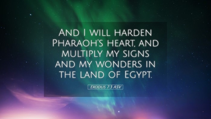 Picture 05 - Exodus 7:3 ASV Desktop Wallpaper - And I will harden Pharaoh's heart, and multiply - Desktop Bible Verse Wallpaper