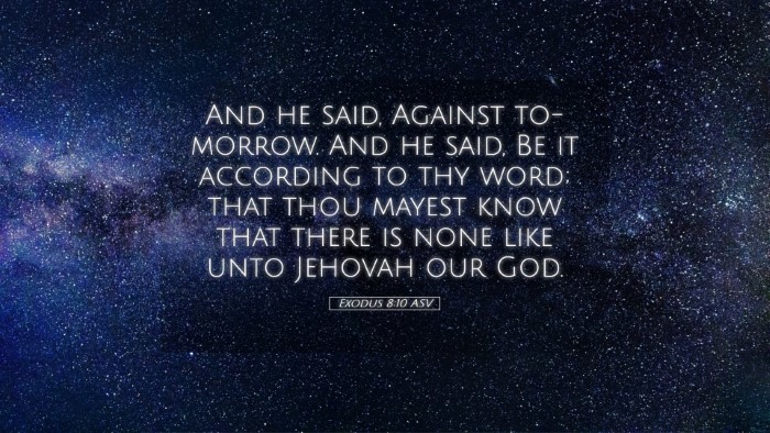 Picture 05 - Exodus 8:10 ASV Desktop Wallpaper - And he said, Against to-morrow. And he said, Be - Desktop Bible Verse Wallpaper