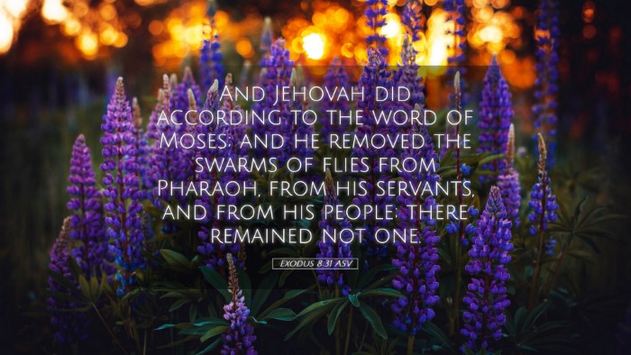 Picture 05 - Exodus 8:31 ASV Desktop Wallpaper - And Jehovah did according to the word of Moses; - Desktop Bible Verse Wallpaper