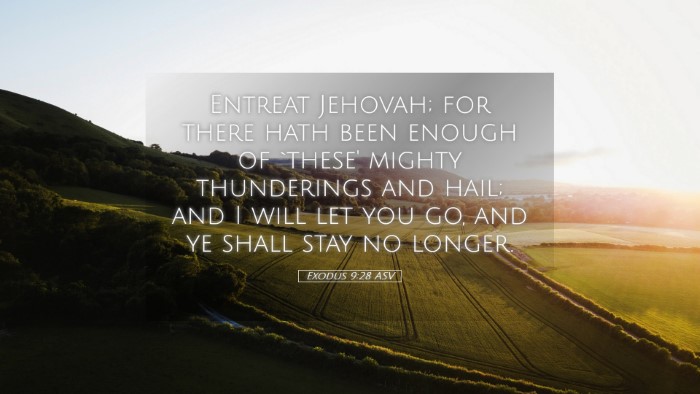 Picture 05 - Exodus 9:28 ASV Desktop Wallpaper - Entreat Jehovah; for there hath been enough of - Desktop Bible Verse Wallpaper