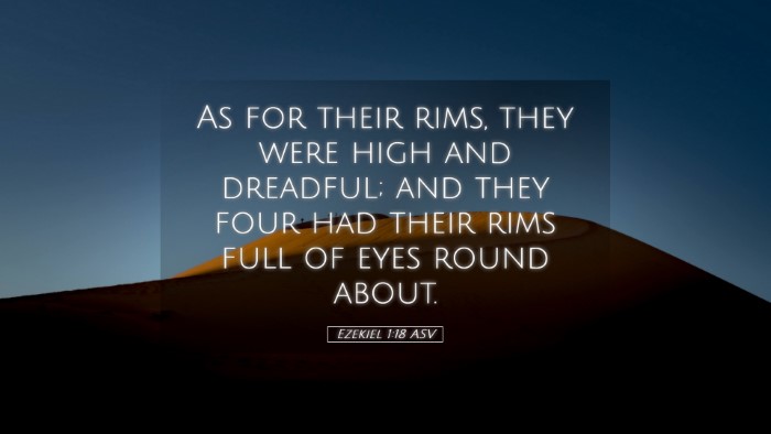 Picture 05 - Ezekiel 1:18 ASV Desktop Wallpaper - As for their rims, they were high and dreadful; - Desktop Bible Verse Wallpaper