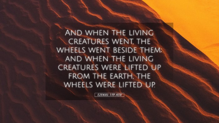 Picture 05 - Ezekiel 1:19 ASV Desktop Wallpaper - And when the living creatures went, the wheels - Desktop Bible Verse Wallpaper