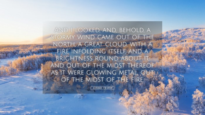 Picture 05 - Ezekiel 1:4 ASV Desktop Wallpaper - And I looked, and, behold, a stormy wind came out - Desktop Bible Verse Wallpaper