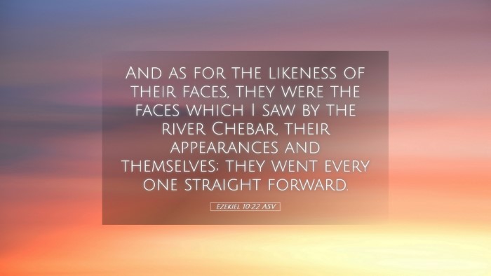 Picture 05 - Ezekiel 10:22 ASV Desktop Wallpaper - And as for the likeness of their faces, they were - Desktop Bible Verse Wallpaper