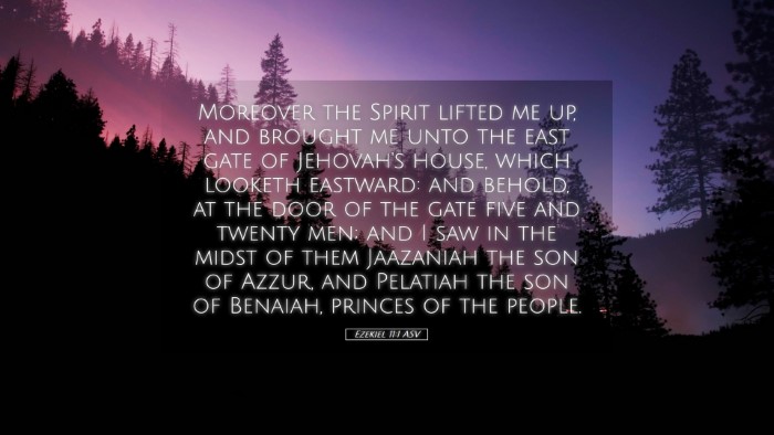Picture 05 - Ezekiel 11:1 ASV Desktop Wallpaper - Moreover the Spirit lifted me up, and brought me - Desktop Bible Verse Wallpaper