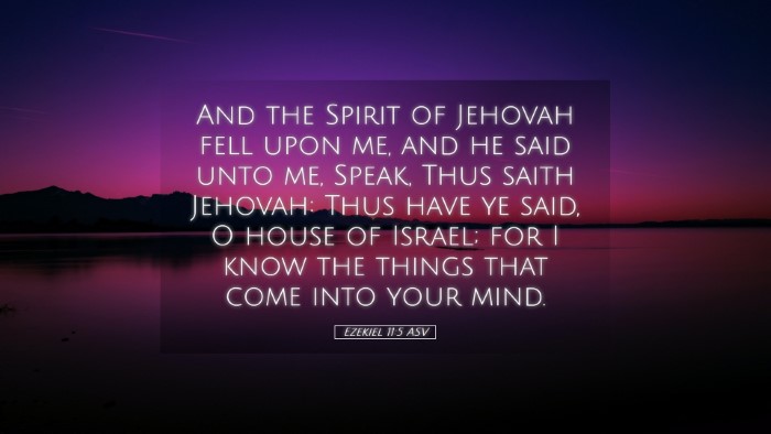 Picture 05 - Ezekiel 11:5 ASV Desktop Wallpaper - And the Spirit of Jehovah fell upon me, and he - Desktop Bible Verse Wallpaper