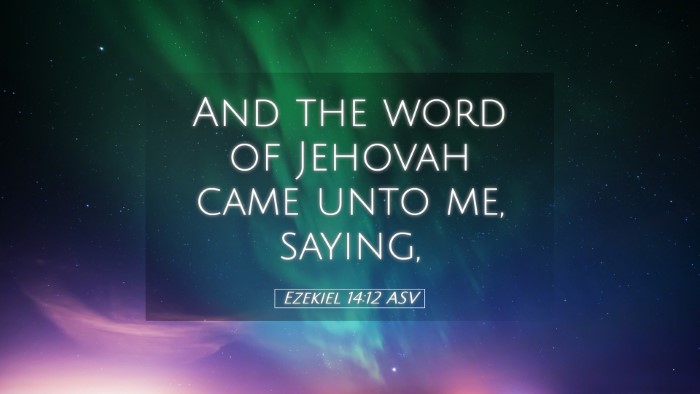 Picture 05 - Ezekiel 14:12 ASV Desktop Wallpaper - And the word of Jehovah came unto me, - Desktop Bible Verse Wallpaper