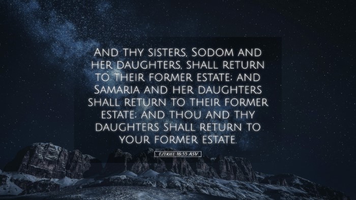 Picture 05 - Ezekiel 16:55 ASV Desktop Wallpaper - And thy sisters, Sodom and her daughters, shall - Desktop Bible Verse Wallpaper