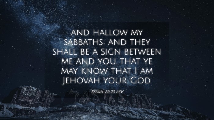 Picture 05 - Ezekiel 20:20 ASV Desktop Wallpaper - and hallow my sabbaths; and they shall be a sign - Desktop Bible Verse Wallpaper
